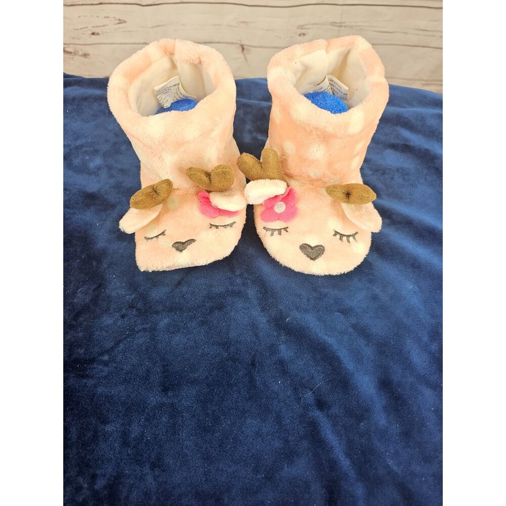Cat And Jack Deer Doe Toddler Girls House Shoes Slipper Boots Slippers Booties S